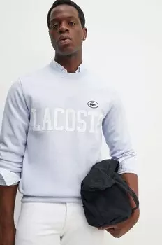 Хлопковая толстовка Lacoste, синий