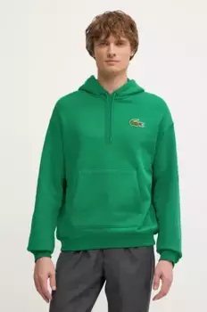 Хлопковая толстовка Lacoste, зеленый
