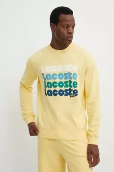 Хлопковая толстовка Lacoste, желтый