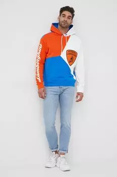 Хлопковая толстовка Lamborghini, синий