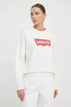 Хлопковая толстовка Levi's, белый