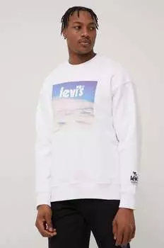 Хлопковая толстовка Levi's, белый