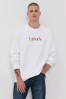 Хлопковая толстовка Levi's, белый