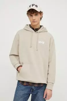 Хлопковая толстовка Levi's, бежевый