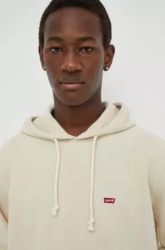Хлопковая толстовка Levi's, бежевый