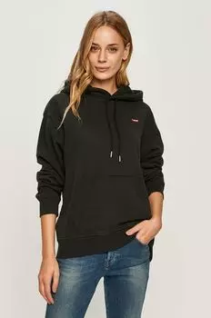 Хлопковая толстовка Levi's, черный