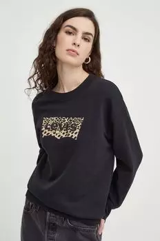Хлопковая толстовка Levi's, черный