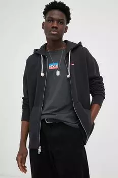 Хлопковая толстовка Levi's, черный