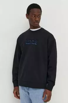 Хлопковая толстовка Levi's, черный
