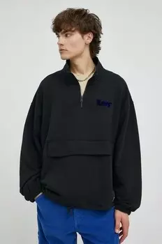 Хлопковая толстовка Levi's, черный
