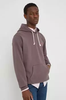 Хлопковая толстовка Levi's, фиолетовый