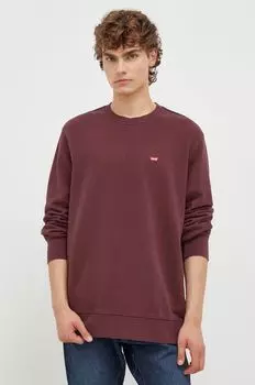 Хлопковая толстовка Levi's, гранат