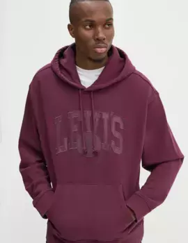 Хлопковая толстовка Levi's, гранатовый