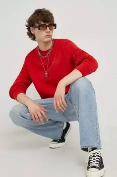 Хлопковая толстовка Levi's, красный