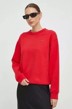 Хлопковая толстовка Levi's, красный