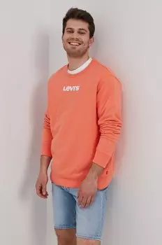 Хлопковая толстовка Levi's, оранжевый