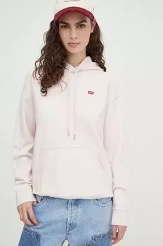 Хлопковая толстовка Levi's, розовый