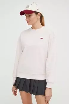 Хлопковая толстовка Levi's, розовый