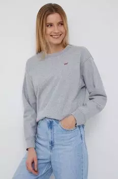 Хлопковая толстовка Levi's, серый