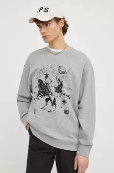 Хлопковая толстовка Levi's, серый