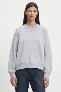 Хлопковая толстовка Levi's, серый