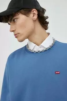 Хлопковая толстовка Levi's, синий
