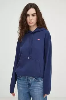 Хлопковая толстовка Levi's, темно-синий