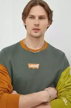 Хлопковая толстовка Levi's, зеленый