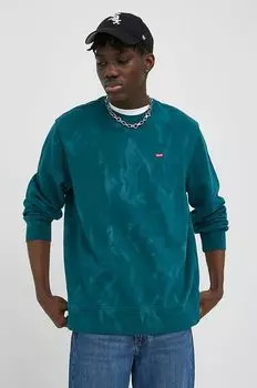 Хлопковая толстовка Levi's, зеленый