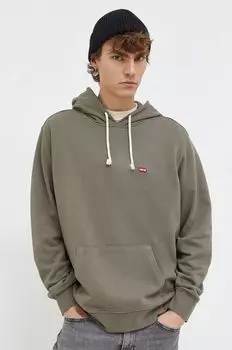Хлопковая толстовка Levi's, зеленый