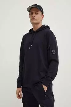 Хлопковая толстовка Light Fleece C.P. Company, темно-синий