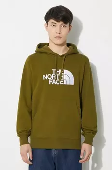 Хлопковая толстовка M Light Drew Peak Pullover Hoodie The North Face, зеленый