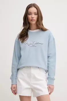 Хлопковая толстовка MADDY Pepe Jeans, синий
