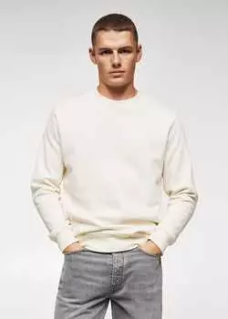 Хлопковая толстовка MANGO, белый