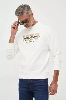 Хлопковая толстовка Meier Pepe Jeans, белый