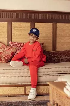 Хлопковая толстовка Mini Rodini для детей и собак, красный