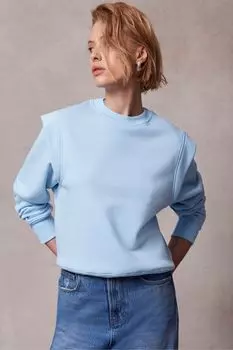 Хлопковая толстовка Mint Velvet, синий