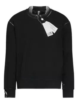 Хлопковая толстовка MM6 Maison Margiela, черный