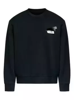Хлопковая толстовка MM6 Maison Margiela, черный