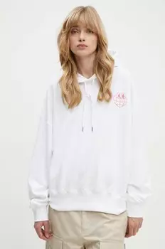 Хлопковая толстовка Moschino Jeans, белый