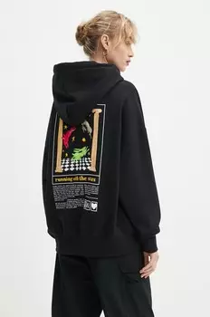 Хлопковая толстовка Moschino Jeans, черный