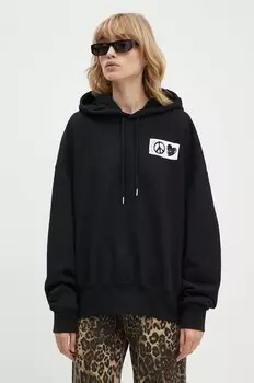 Хлопковая толстовка Moschino Jeans, черный