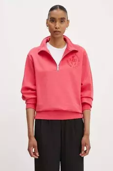 Хлопковая толстовка Moschino Jeans, розовый