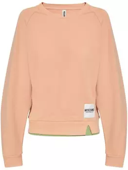 Хлопковая толстовка Moschino, розовый