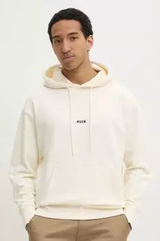 Хлопковая толстовка Msgm, бежевый
