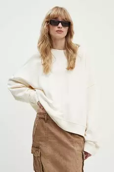 Хлопковая толстовка Msgm, бежевый