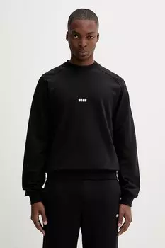 Хлопковая толстовка Msgm, черный