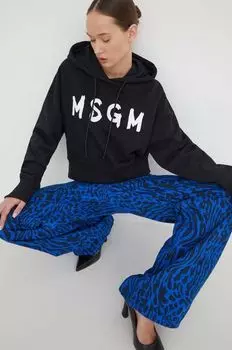 Хлопковая толстовка MSGM, черный
