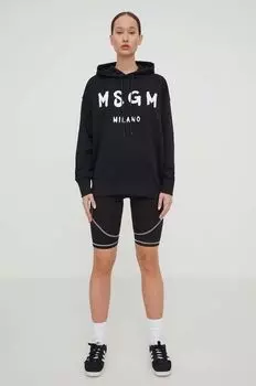Хлопковая толстовка MSGM, черный