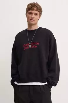 Хлопковая толстовка Msgm, черный